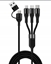 Picture of Kabel USB USB-A - USB-C + microUSB + Lightning 1.2 m Czarny (N940)
