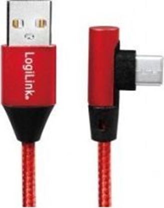 Attēls no Kabel USB LogiLink USB-A - USB-C 1 m Czerwony (CU0146)