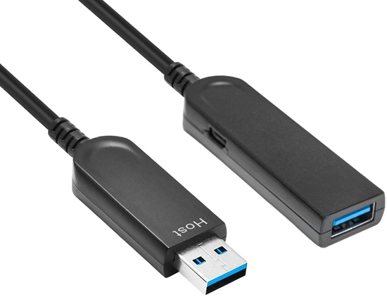 Изображение Kabel USB MicroConnect USB-A - USB-A 20 m Czarny (Premium Optic fiber USB 20m,)