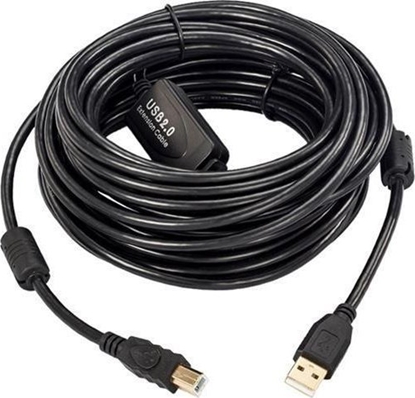 Изображение Kabel USB MicroConnect USB-A - USB-B 10 m Czarny (USBAB10B-ACTIVE)