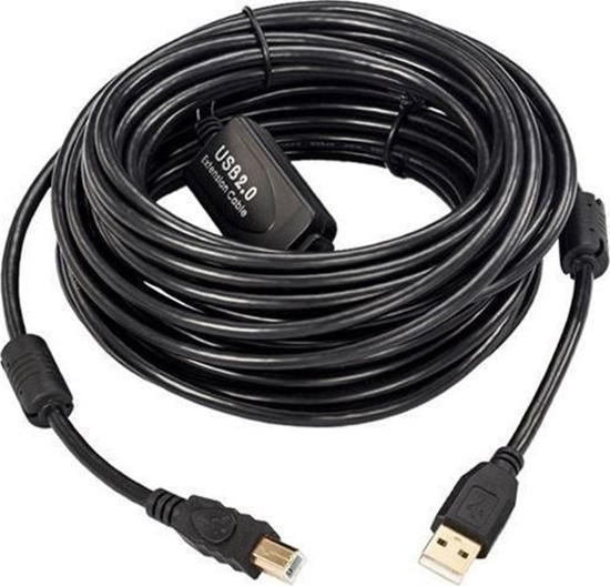 Изображение Kabel USB MicroConnect USB-A - USB-B 10 m Czarny (USBAB10B-ACTIVE)