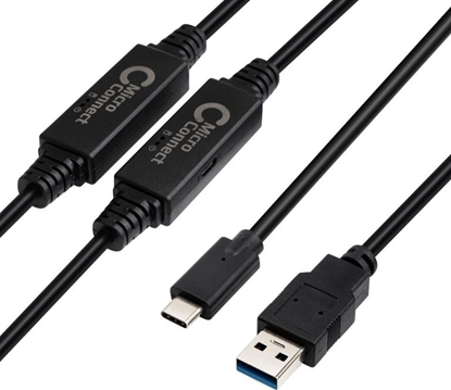Изображение Kabel USB MicroConnect USB-C - USB-A 10 m Czarny (USB3.1CA10AMP)
