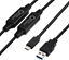 Attēls no Kabel USB MicroConnect USB-C - USB-A 10 m Czarny (USB3.1CA10AMP)