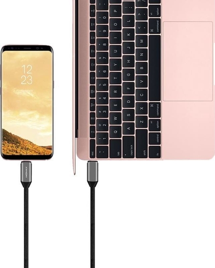 Изображение Kabel USB Momax USB-C - USB-C 1 m Czarny (36317-uniw)