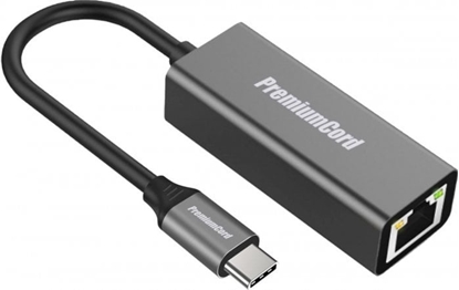Picture of Adapter USB PremiumCord USB-C - RJ-45 Srebrny  (ku31ether02)