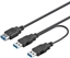 Picture of Kabel USB PremiumCord USB-A - 2x USB-A Czarny (ku3y02)