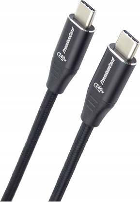 Picture of Kabel USB PremiumCord USB-C - USB-C 1 m Czarny (ku31cv1)