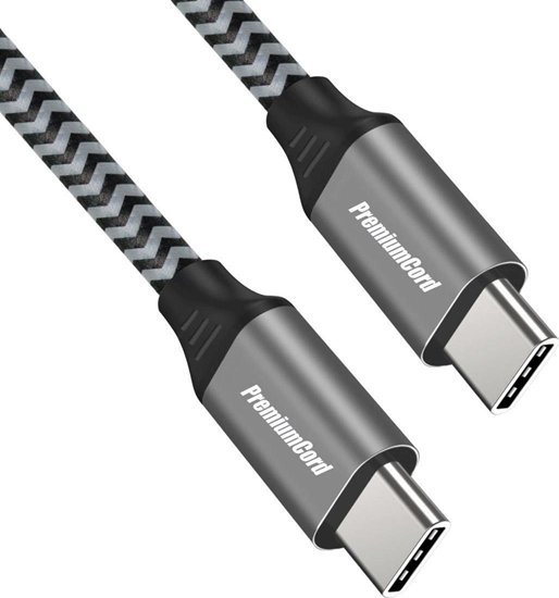 Picture of Kabel USB PremiumCord USB-C - USB-C 1.5 m Czarno-szary (ku31cw15)