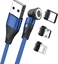 Picture of Realpower Magnetic cable 3 Amp,2m,blau mit Adaptern