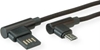 Picture of Roline USB 2.0 Cable, A reversible - Micro B (90° angled), M/M, black, 0.8 m