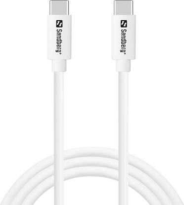 Изображение Kabel USB Sandberg USB-C - USB-C 1 m Biay (USB-C <gt/> USB-C 65W 1M SAVER)
