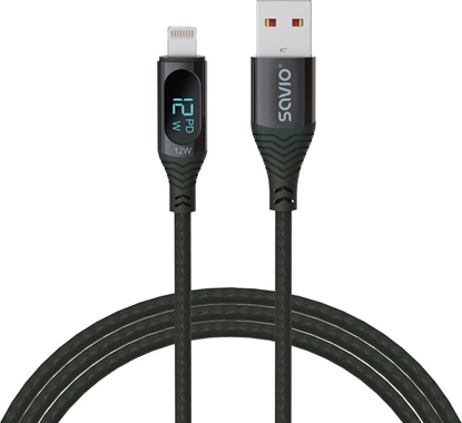 Attēls no Kabel USB Savio USB-A - Lightning 1 m Czarny (SAVKABELCL-173)