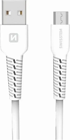 Изображение Swissten Basic Fast Charge 3A Micro USB Data and Charging Cable 1m White