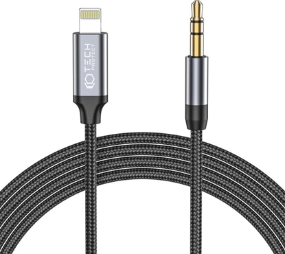 Attēls no Kabel USB Tech-Protect Lightning - mini Jack 3.5 mm 1 m Czarny (9490713929087)