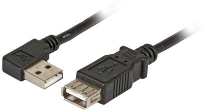Picture of Kabel USB TecLine USB 2.0 Kabel St. A linksgewinkelt - Bu. A, schwarz, 1,0 m - 39912501