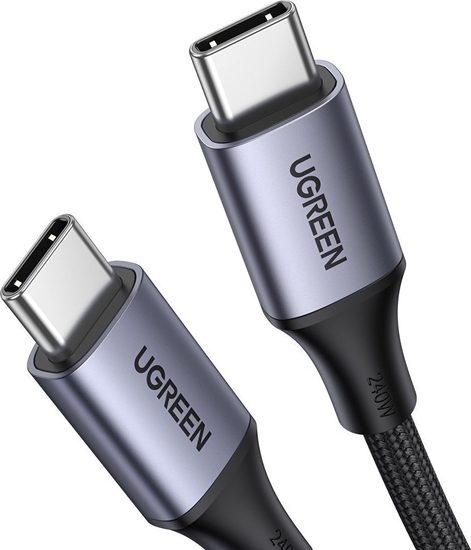 Изображение Kabel USB Ugreen USB-C - USB-C 2 m Szary (90440)
