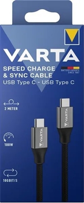Attēls no Varta Ladekabel Speed Charge & Sync USB-C auf USB-C 2 Meter