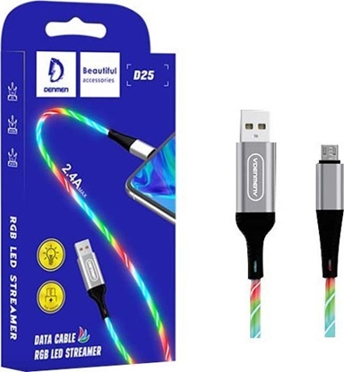 Изображение Kabel USB Vega USB-A - microUSB 1 m Srebrny (29971)