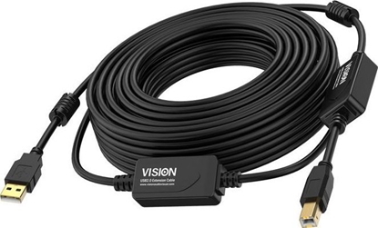 Picture of Kabel USB Vision USB-A - USB-B 10 m Czarny (TC 10MUSB+/BL/2)