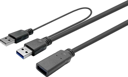 Attēls no Kabel USB VivoLink USB-A - USB-A 15 m Czarny (PROUSB3AAF15C)