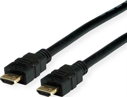 Picture of Value HDMI Ultra HD Cable + Ethernet, M/M, Resistant Plug, black, 1 m