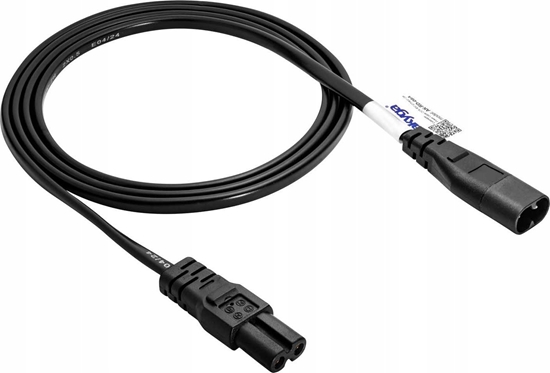 Изображение Kabel zasilajcy Akyga AKYGA Kabel zasilajcy AK-RD-08A przeduacz ósemka CCA IEC C7 / IEC C8 1.5m