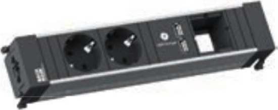 Picture of Bachmann CONFERENCE TOP FRAME Medium insert, 2x earthing contact, 2x USB charger, 1x ABD