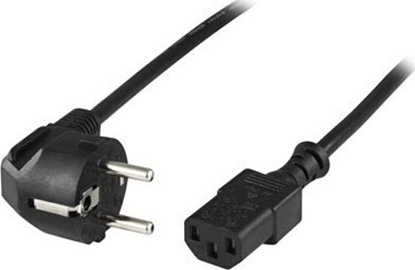 Изображение Kabel zasilajcy Deltaco Cable angled CEE 7/7 to straight IEC 60320 C13, 10m / DEL-111A