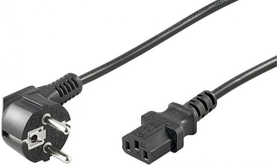 Picture of Kabel zasilajcy Goobay Przewód zasilajcy Schuko type F CEE 7/7 IEC C13 2m czarny (50077)