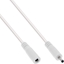 Picture of Kabel zasilajcy InLine InLine® DC extension cable, DC plug male/female 3.5x1.35mm, AWG 18, white, 5m