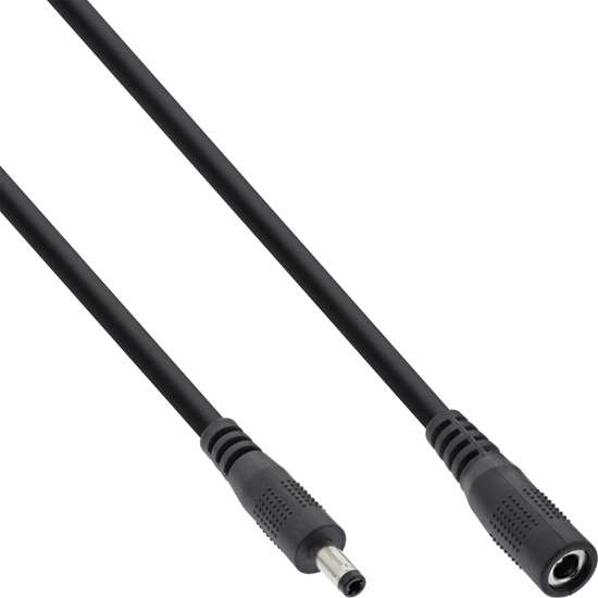 Picture of Kabel zasilajcy InLine InLine® DC extension cable, DC plug male/female 4.0x1.7mm, AWG 18, black, 1m