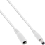 Picture of Kabel zasilajcy InLine InLine® DC extension cable, DC plug male/female 5.5x2.1mm, AWG 18, white, 0,5m