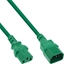 Picture of Kabel zasilajcy InLine InLine® Power cable extension, C13 to C14, green, 0.75m
