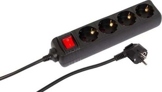 Picture of Listwa zasilajca MicroConnect MC-GRU0043BS rozgaziacz 3 m 4 x gniazdo sieciowe Wewntrzna Czarny