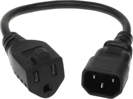 Picture of Kabel zasilajcy MicroConnect PE110403SJTC14-IT kabel zasilajce Czarny 0,3 m NEMA 5-15R C14 panel