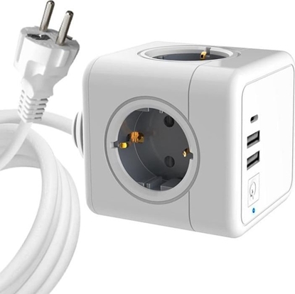 Изображение Kabel zasilajcy MicroConnect PowerCube, 4 Schuko outlets,