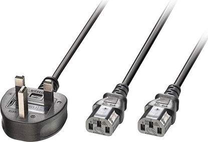Изображение Kabel zasilajcy MicroConnect UK 3 Pin to 2 x IEC C13 2.5m