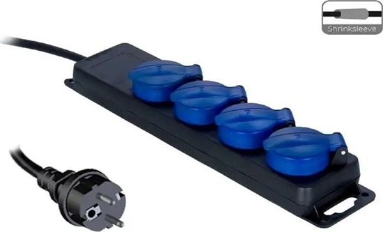 Picture of Kabel zasilajcy Procab Procab PSI204/1.5-F IP44 powerstrip, 4-way, 3G2.5 4 french sockets, ip44, 1,5m
