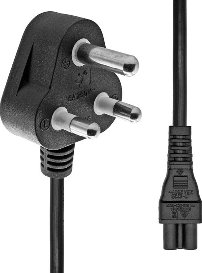 Picture of Kabel zasilajcy ProXtend ProXtend Power Cord India Angled to C5 2M Black