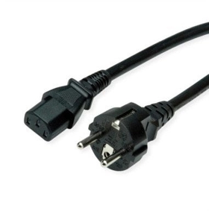 Изображение Roline Power Cable, straight IEC Connector, black, 1.8 m