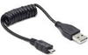 Picture of Kabelis Gembird USB Male - MicroUSB Male 0.6m Black Coiled