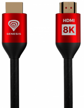 Picture of Kabelis Genesis HDMI Male - HDMI Male 3m 8K  PS4 / PS5 Red