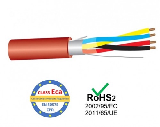 Picture of Kabelis ugunsdrošības sistēmām PRO BASE - 2x2x0.5, sarkans,100m