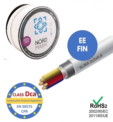 Picture of Kabelis ugunsdrošības sistēmām PRO BASE - 2x2x0.8, balts,LSZH, Dca, 100m