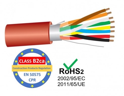 Picture of Kabelis ugunsdrošības sistēmām PRO BASE - 4x2x0.8, sarkans, B2ca, 100m