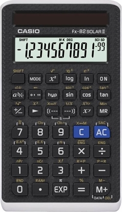 Изображение Kalkulator Casio Casio FX-82Solar II, Pocket, Scientific, 1 lines, Solar, Black