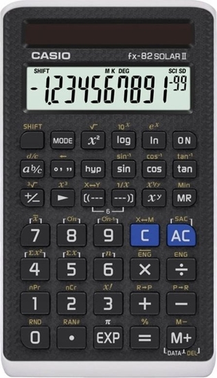 Picture of Kalkulator Casio Casio FX-82Solar II, Pocket, Scientific, 1 lines, Solar, Black