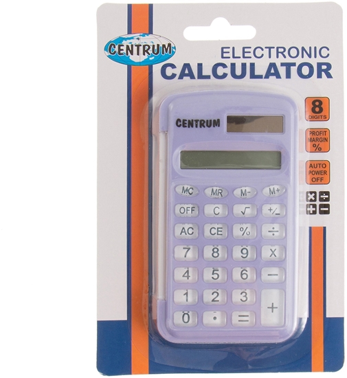 Picture of Kalkulator Centrum Kalkulator kieszonkowy 105x57x12mm CENTRUM 80406 solarne + bateria guzikowa