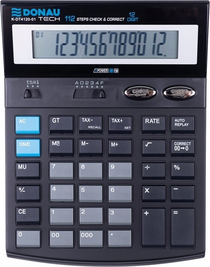 Picture of Kalkulator Donau Kalkulator biurowy TECH, 12-cyfr. wywietlacz, wym. 185x140x37 mm, czarny