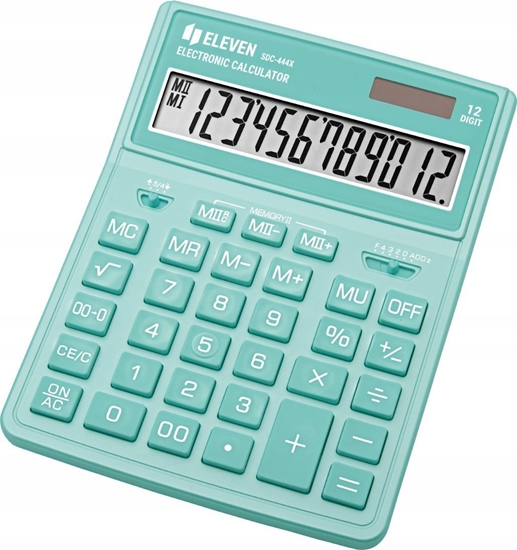 Picture of Kalkulator Eleven Eleven Kalkulator SDC-444XRGNE zielony 12-cyfrowy wywietlacz